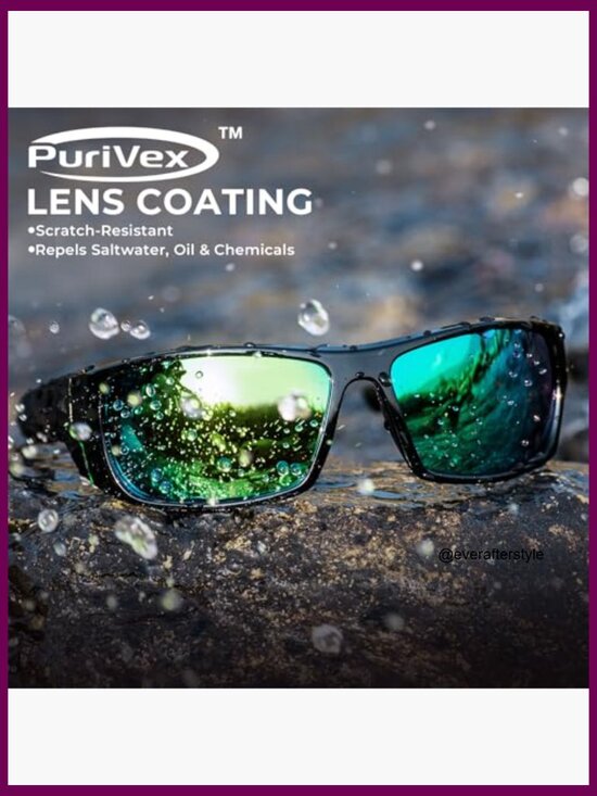 Polarized Sport Sunglasses with PuriVex Coating, Wrap Design main image 6